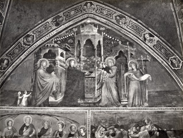 Alinari, Fratelli — Giuliano da Rimini; Pietro da Rimini - sec. XIV - Presentazione di Gesù al Tempio — insieme